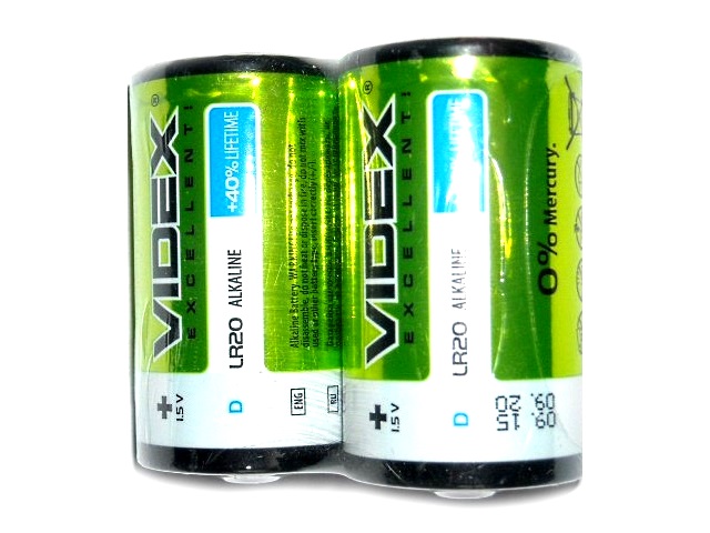Батарейка бочка Videx LR20 1.5V щелочная
