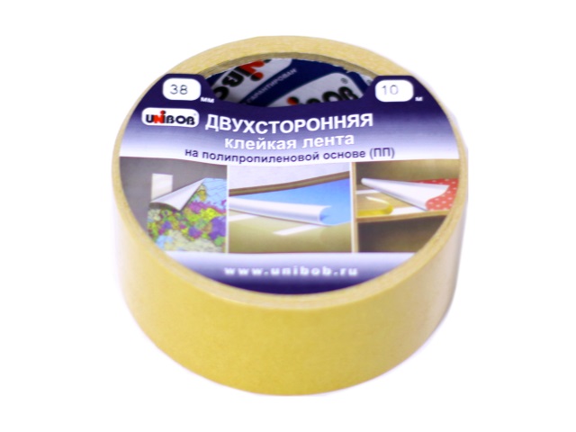 Скотч двухсторонний 38*10м Unibob 38566