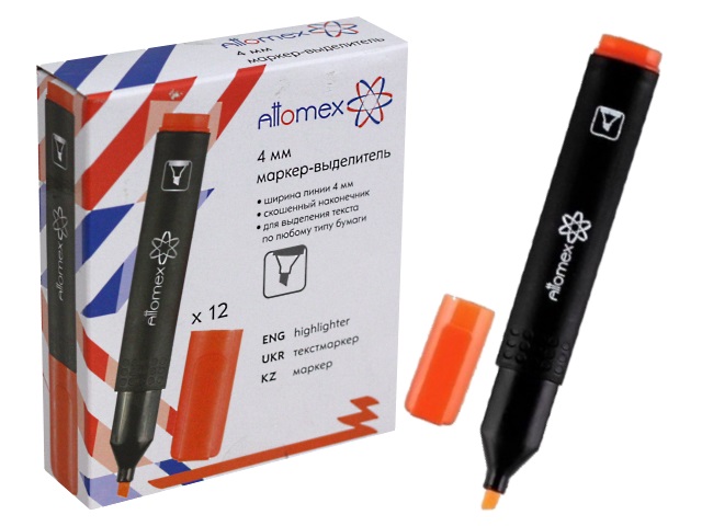 Маркер текстовый Attomex скошенный оранжевый 1-4мм 5045302