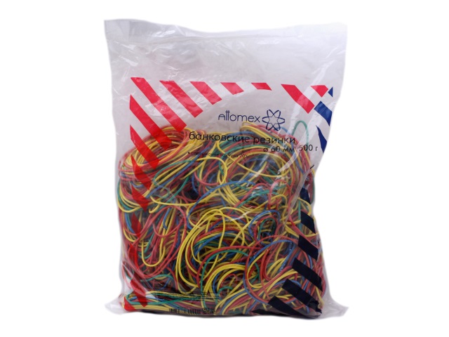 Резинки для денег  500г Attomex d=6см цветные 4152304