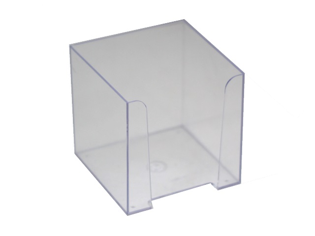 Бокс для бумаги 9*9*9 см Стамм пластик прозрачный ПЛ41