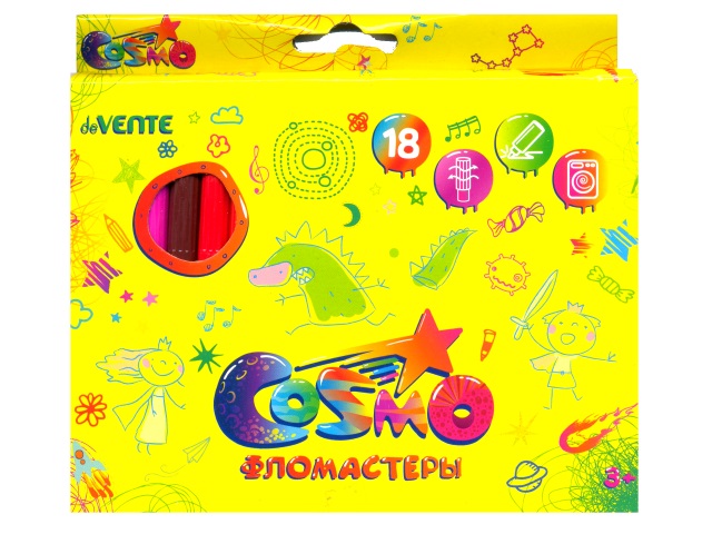 Фломастеры 18цв DeVente Cosmo 5082310