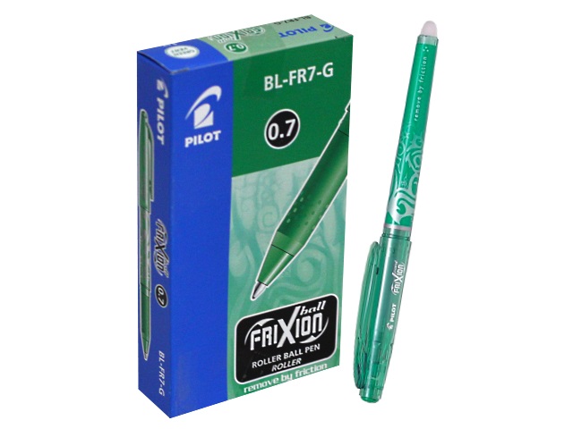 Ручка пиши-стирай PILOT 0.7мм зеленая гелевая BL-FR-7-G