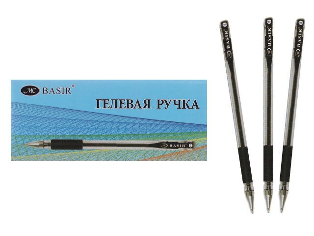 Ручка гелевая Basir МС-1266 черная 0.5мм