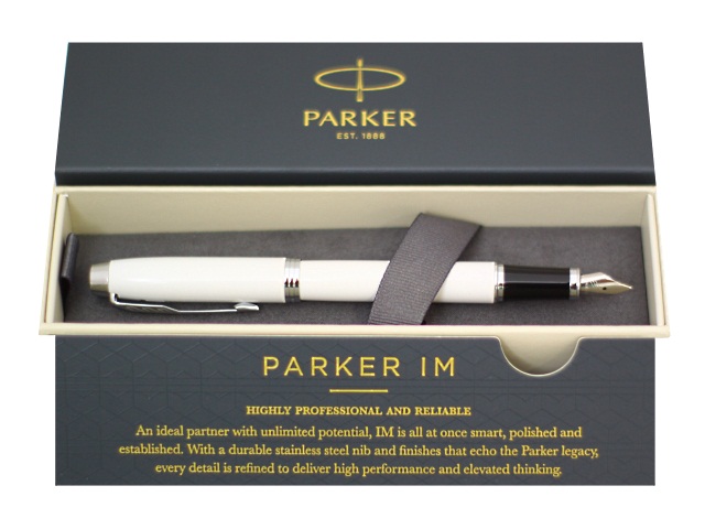 Ручка Parker перьевая IM Core синяя капсула белый корпус 1931672
