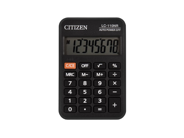 Калькулятор СITIZEN  8-разрядный черный 9*6 см LC-110NR