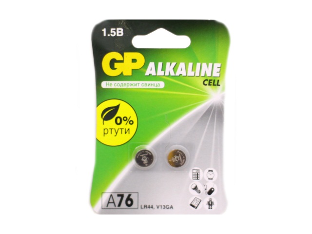 Батарейка часовая  GP G13 1.5V Alkaline А-76 щелочная