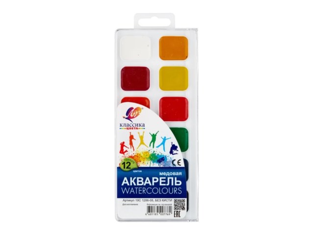 Краски 12 цветов акварель медовая Луч Классика 19С 1286-08
