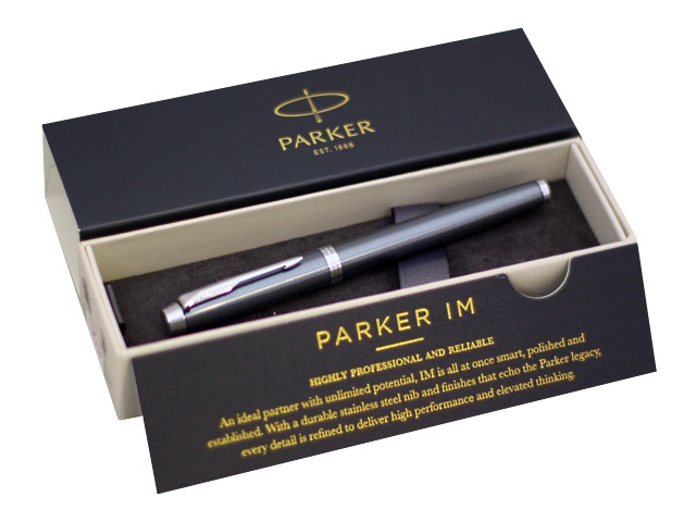 Ручка Parker роллер IM Core черная 0.5мм серый корпус 1931662