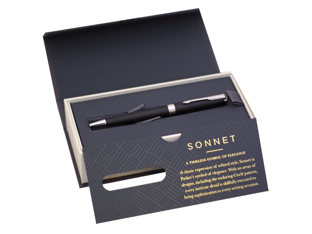 Ручка Parker шариковая поворотная Sonnet Core черная 1мм черный корпус 1931524
