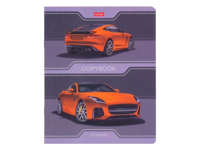 Тетрадь 24л клетка Hatber Автомобили 24Т5В1