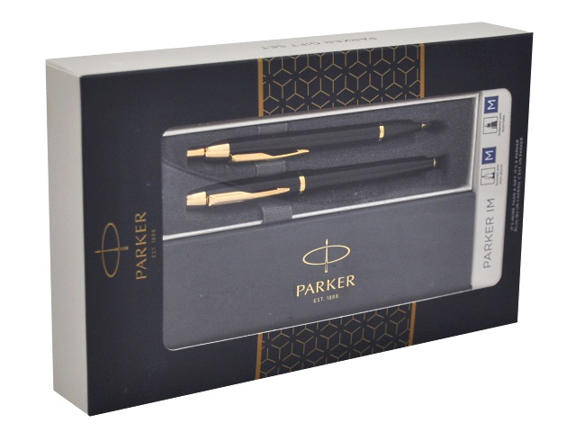 Набор Parker IM Core ручка перьевая + ручка шариковая черный корпус 2093216