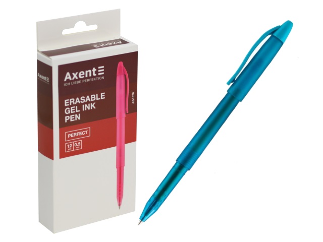Ручка пиши-стирай Axent гелевая синяя 0.5мм бирюзовый корпус AG1078-31-A