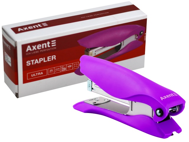 Степлер №24/6 25л Axent Ultra пластик фиолетовый 4805-11-A