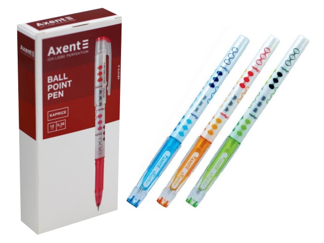 Ручка шариковая Axent Kaprice синяя 0.5мм AB1012-02-A
