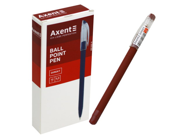 Ручка шариковая Axent Direct красная 0.5мм AB1002-06-A