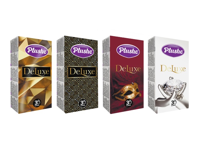 Платочки бумажные трехслойные 10 шт. Plushe Deluxe