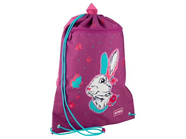 Сумка для обуви с карманом Kite Bunny 46*33см розовая K20-601M-7