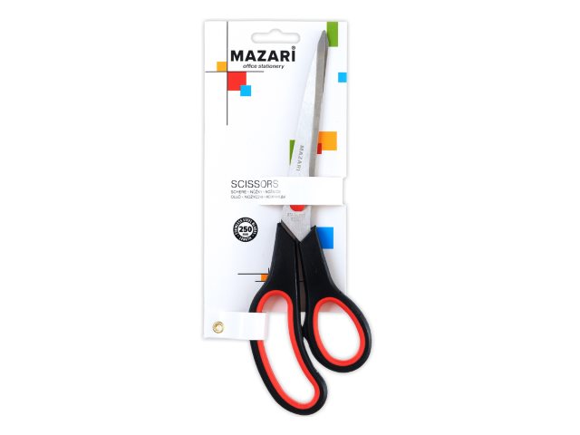 Ножницы 25 см Mazari прорезиненные ручки M-5605