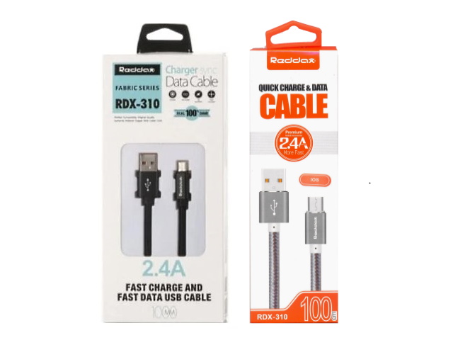 Кабель USB 1.0м 2.4A микс Reddax RDX-305-325