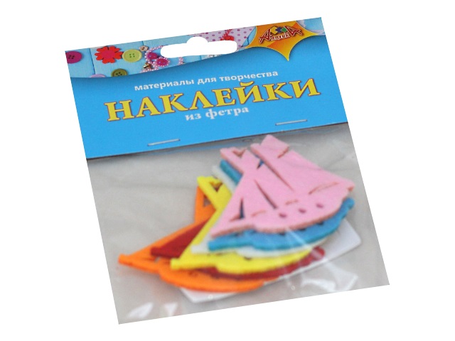 Наклейки из фетра Апплика Кораблик С3370