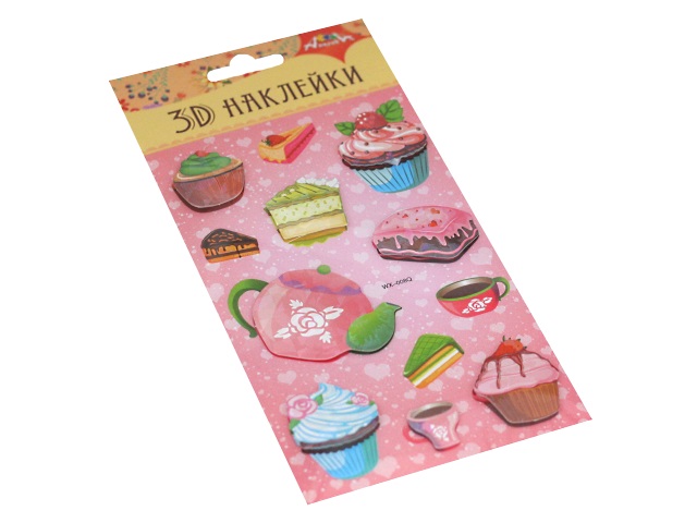 Наклейки Апплика  9.5*18.5см 3D Десерты С3485-06