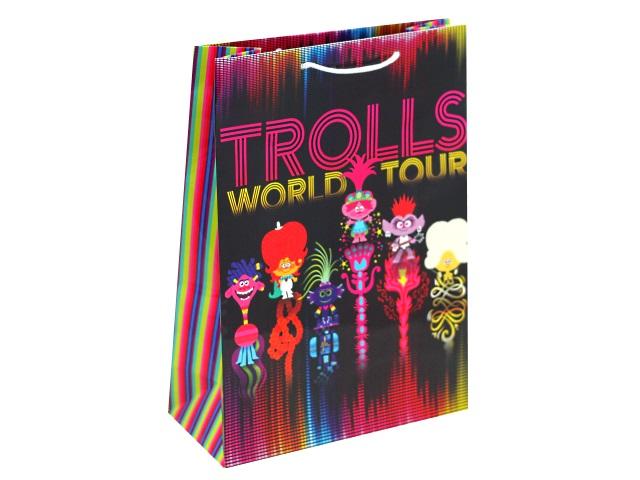 Пакет подарочный бумажный 22*31*10см NDPlay Trolls 287174