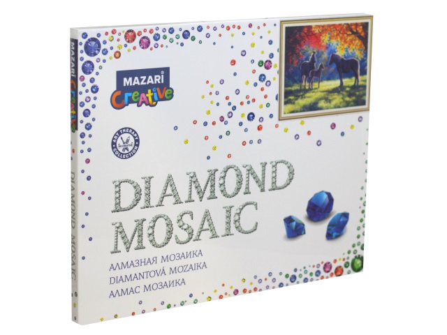 Алмазная мозаика 40*50см Mazari Семья лошадей M-11284