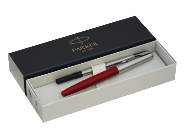 Ручка Parker роллер Jotter Original черная 0.7мм красно-серебристый корпус R2096909