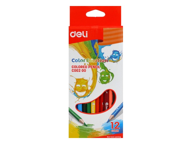 Карандаши цветные 12цв Deli Color Emotion трехгранные EC00200