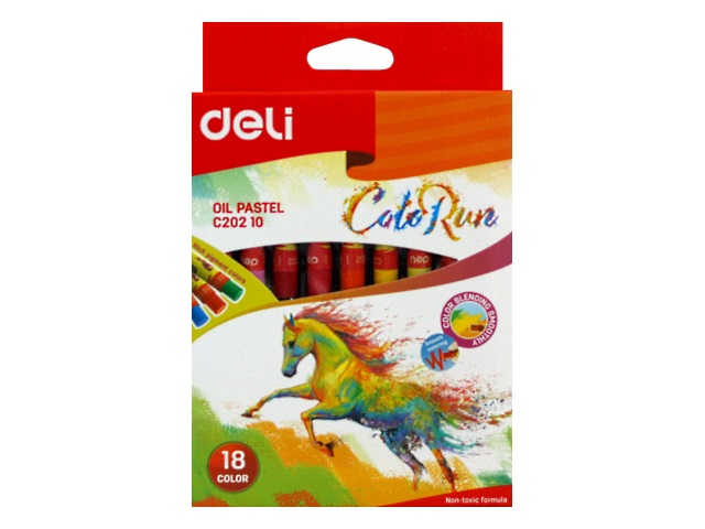 Пастель масляная 18цв Deli ColoRun EC20210