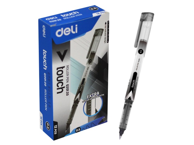 Ручка роллер Deli Touch черная 0.5мм EQ20120