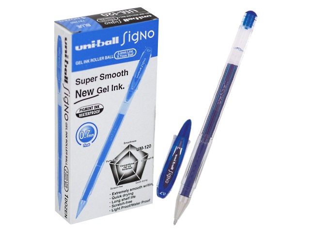 Ручка гелевая Uni Signo синяя 0.7мм UM-120 66286