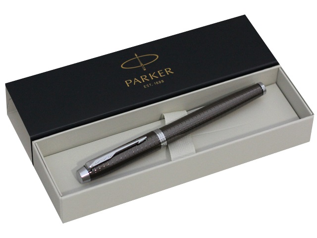 Ручка Parker роллер IM Premium черная 0.5мм серебристый корпус 1931682