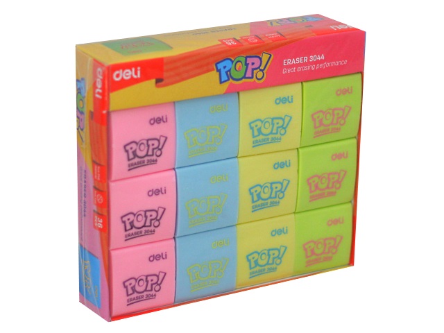 Ластик Deli Pop Soft квадратный цветной 35*35*11мм E3044