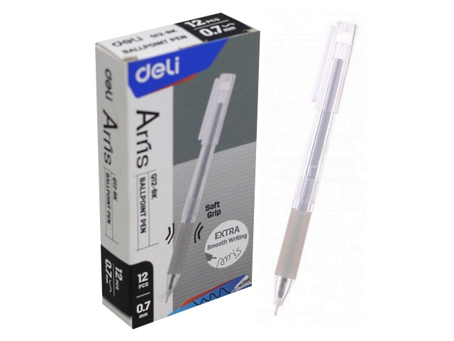 Ручка шариковая Deli Arris черная 0.7мм EQ12-BK