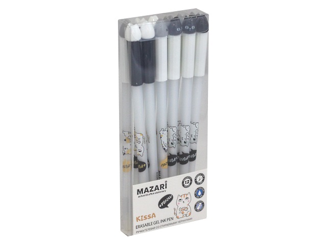 Ручка пиши-стирай Mazari Kissa гелевая синяя 0.5мм M-5340-70