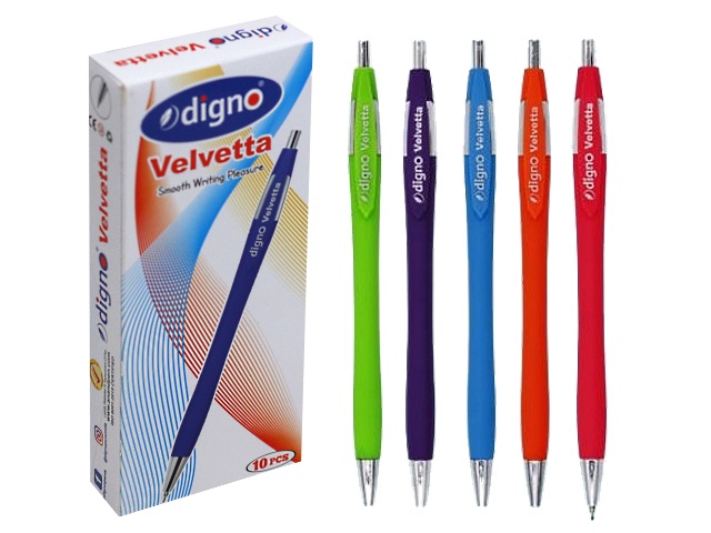 Ручка масляная автомат Digno Velvetta синяя 0.7см DG-10120