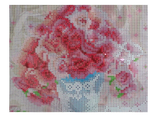 Алмазная мозаика без подрамника 20*25см Mazari Розовые цветы M-11505