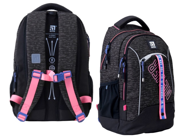 Рюкзак Kite Education Teens 40*28*16см черно-розовый + подарок K21-813M-4