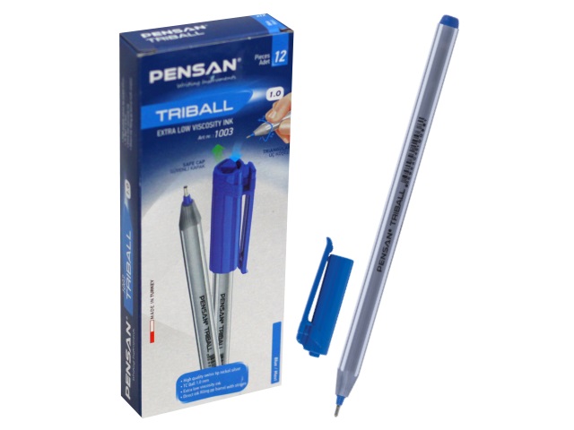 Ручка шариковая Pensan Triball синяя 1мм 1003blue