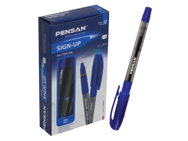 Ручка шариковая Pensan Sign-Up синяя 1мм 2410blue