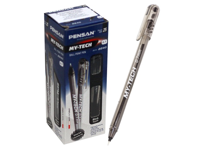 Ручка шариковая Pensan My-Tech черная 0.7мм 2240black