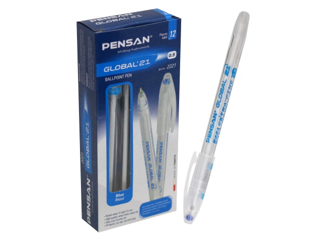 Ручка шариковая Pensan Global синяя 0.5мм 2221blue