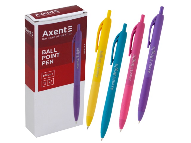 Ручка шариковая автомат Axent Bright синяя 0.5мм AB1079-02-A