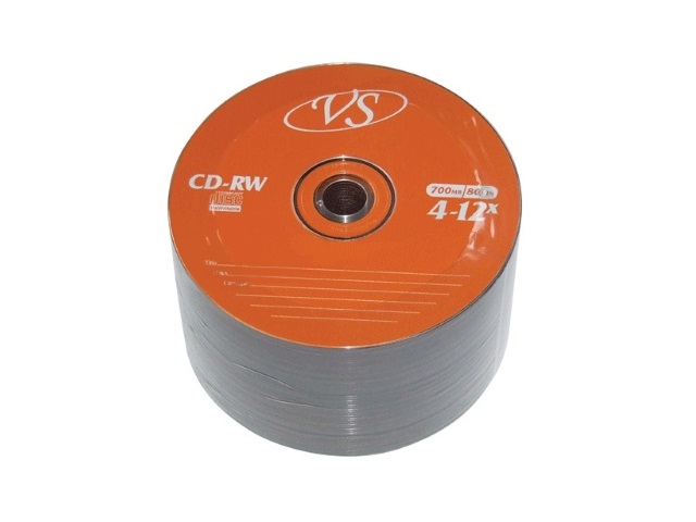 Диск CD-RW VS Bulk 700Mb 4-12х