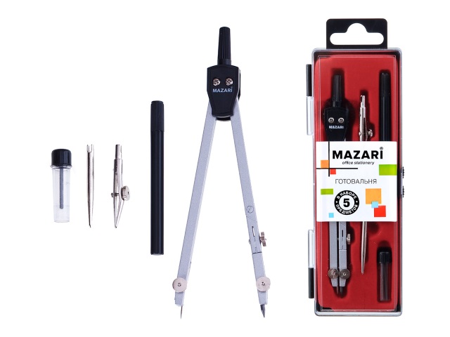 Готовальня  5 предметов Mazari M-4505