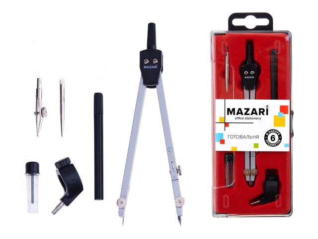 Готовальня  6 предметов Mazari M-4506