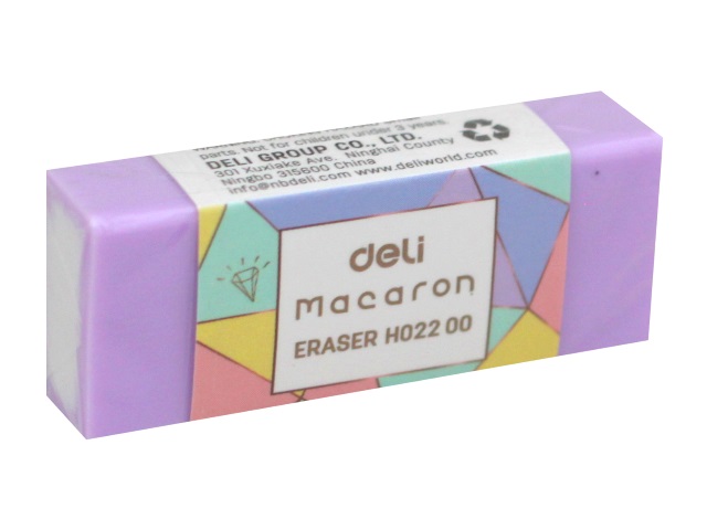 Ластик Deli Macaron цветной прямоугольный 50*20*11мм EH02200