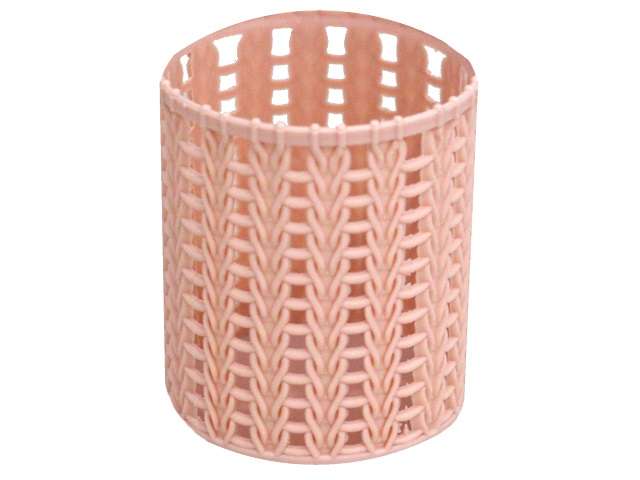 Стакан для ручек пластик Mazari Knitting цветной круглый M-9322